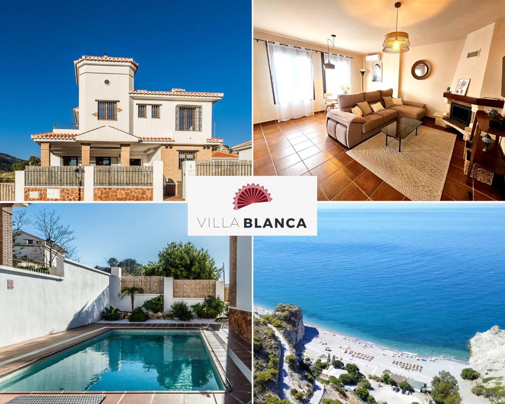 Villa Blanca - Piscina De Sal, Playa 15Mn, Sierra Vélez de Benaudalla المظهر الخارجي الصورة